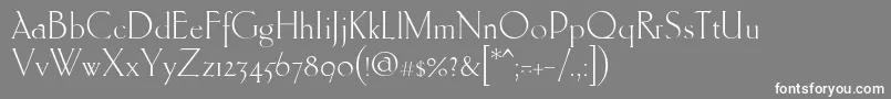 Ehmcke Font – White Fonts on Gray Background