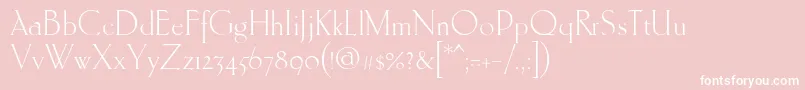 Ehmcke Font – White Fonts on Pink Background