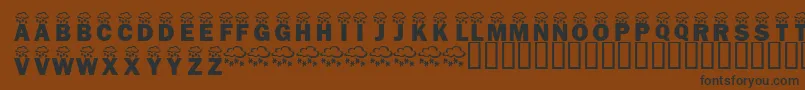 KrWintryMix Font – Black Fonts on Brown Background