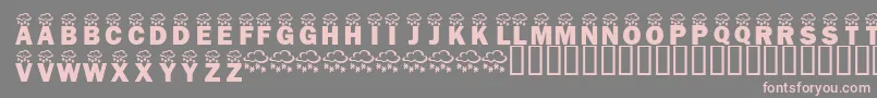 KrWintryMix Font – Pink Fonts on Gray Background