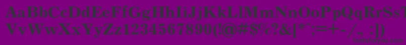 フォントJournalcBold – 紫の背景に黒い文字