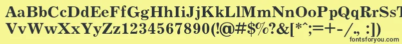 JournalcBold Font – Black Fonts on Yellow Background