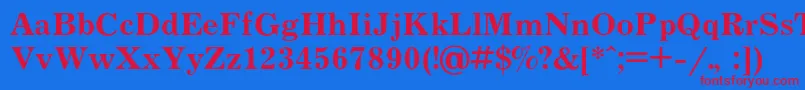 Шрифт JournalcBold – красные шрифты на синем фоне