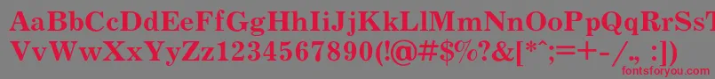 JournalcBold Font – Red Fonts on Gray Background