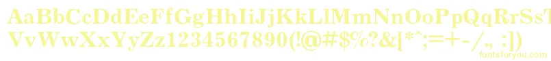 JournalcBold Font – Yellow Fonts on White Background