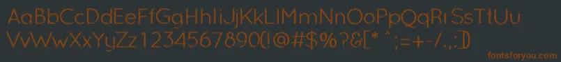 OcieNormal-fontti – ruskeat fontit mustalla taustalla