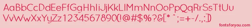 OcieNormal Font – Red Fonts on Pink Background