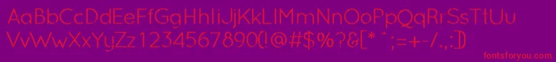 OcieNormal Font – Red Fonts on Purple Background