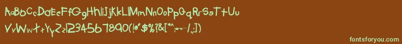 fuente TabathaBold – Fuentes Verdes Sobre Fondo Marrón