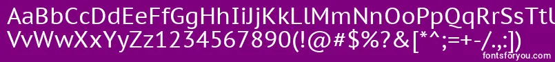 フォントPtc55fW – 紫の背景に白い文字