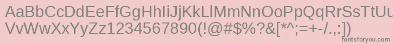 LiberationsansRegular Font – Gray Fonts on Pink Background