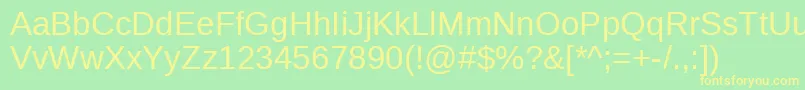 Police LiberationsansRegular – polices jaunes sur fond vert
