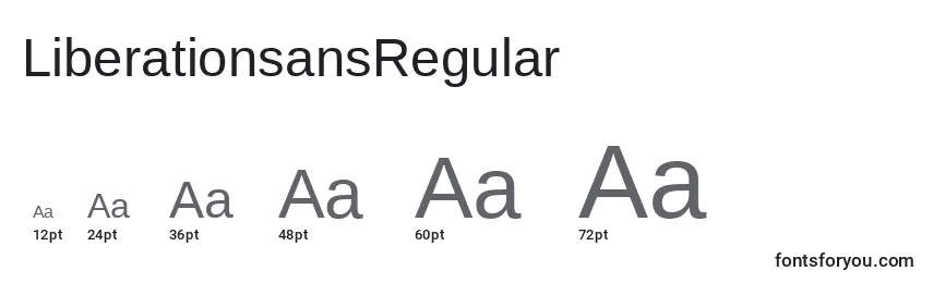 Размеры шрифта LiberationsansRegular