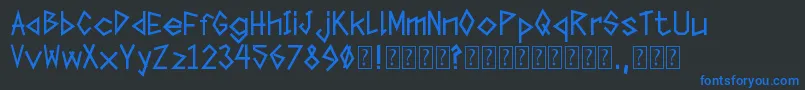 TapeTheFont Font – Blue Fonts on Black Background