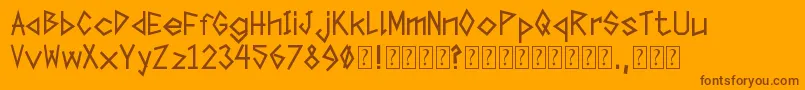 En savoir plus sur la police TapeTheFont Police TapeTheFont – polices brunes sur fond orange