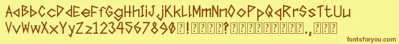 TapeTheFont Font – Brown Fonts on Yellow Background