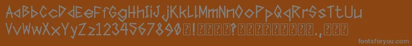 TapeTheFont Font – Gray Fonts on Brown Background