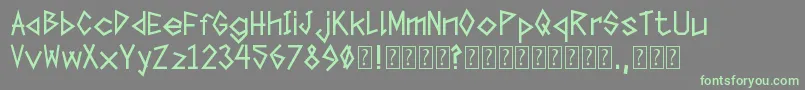 TapeTheFont Font – Green Fonts on Gray Background