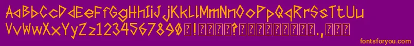 TapeTheFont Font – Orange Fonts on Purple Background