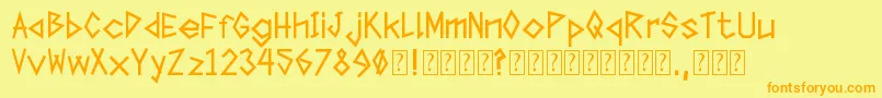 TapeTheFont Font – Orange Fonts on Yellow Background
