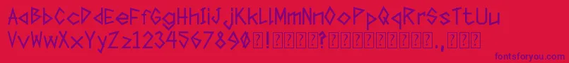 TapeTheFont Font – Purple Fonts on Red Background
