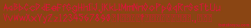 TapeTheFont Font – Red Fonts on Brown Background