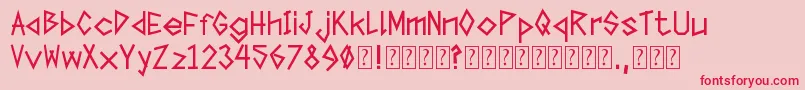 TapeTheFont Font – Red Fonts on Pink Background