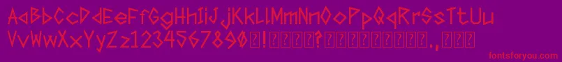 TapeTheFont Font – Red Fonts on Purple Background