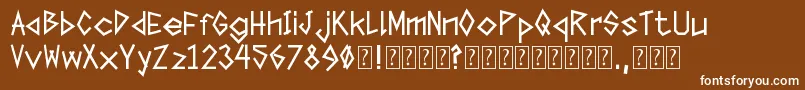 TapeTheFont Font – White Fonts on Brown Background