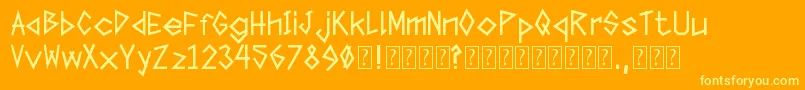 TapeTheFont Font – Yellow Fonts on Orange Background