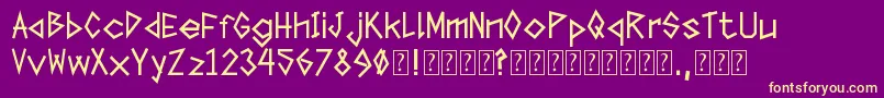TapeTheFont Font – Yellow Fonts on Purple Background