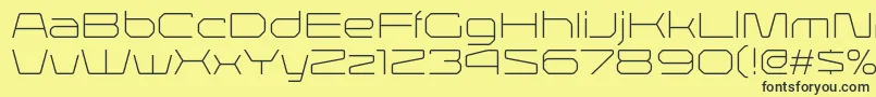 LineavecRegular Font – Black Fonts on Yellow Background