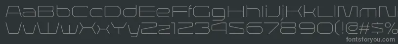 Czcionka LineavecRegular – szare czcionki na czarnym tle