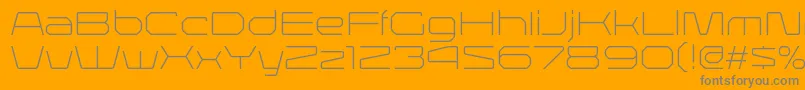 フォントLineavecRegular – オレンジの背景に灰色の文字