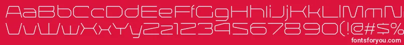 フォントLineavecRegular – 赤い背景に白い文字