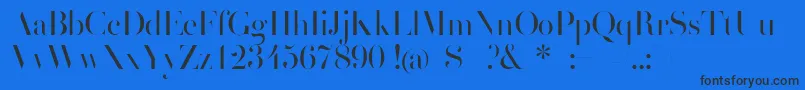 Шрифт Henrididot – чёрные шрифты на синем фоне