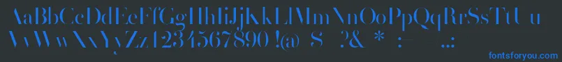 Henrididot Font – Blue Fonts on Black Background