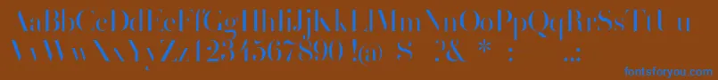 Henrididot Font – Blue Fonts on Brown Background