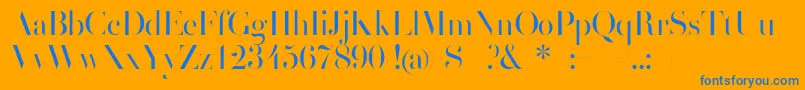 Henrididot Font – Blue Fonts on Orange Background