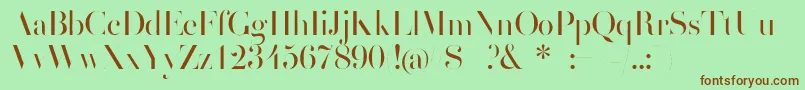 Henrididot Font – Brown Fonts on Green Background