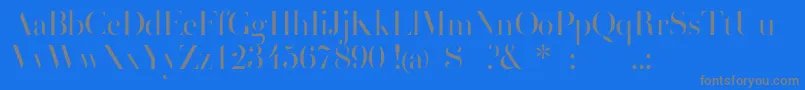 Henrididot Font – Gray Fonts on Blue Background