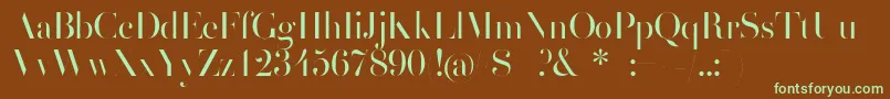 Henrididot Font – Green Fonts on Brown Background