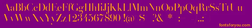 Henrididot Font – Orange Fonts on Purple Background