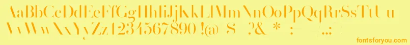 Henrididot Font – Orange Fonts on Yellow Background