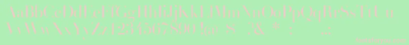 Шрифт Henrididot – розовые шрифты на зелёном фоне