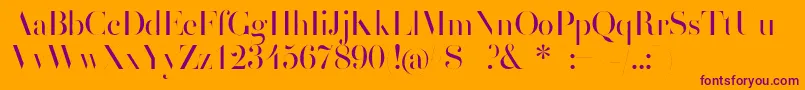 Henrididot Font – Purple Fonts on Orange Background