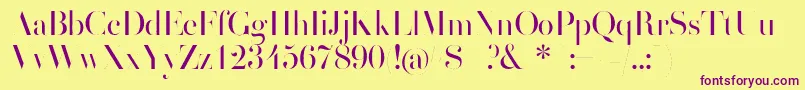 Henrididot Font – Purple Fonts on Yellow Background