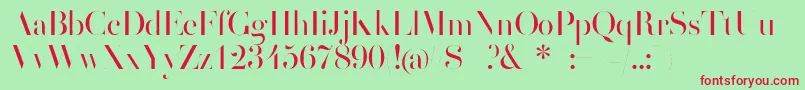 Henrididot Font – Red Fonts on Green Background