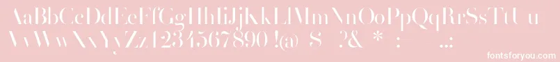 フォントHenrididot – ピンクの背景に白い文字