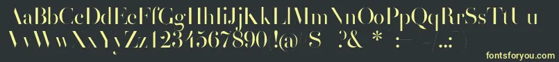 Henrididot Font – Yellow Fonts on Black Background